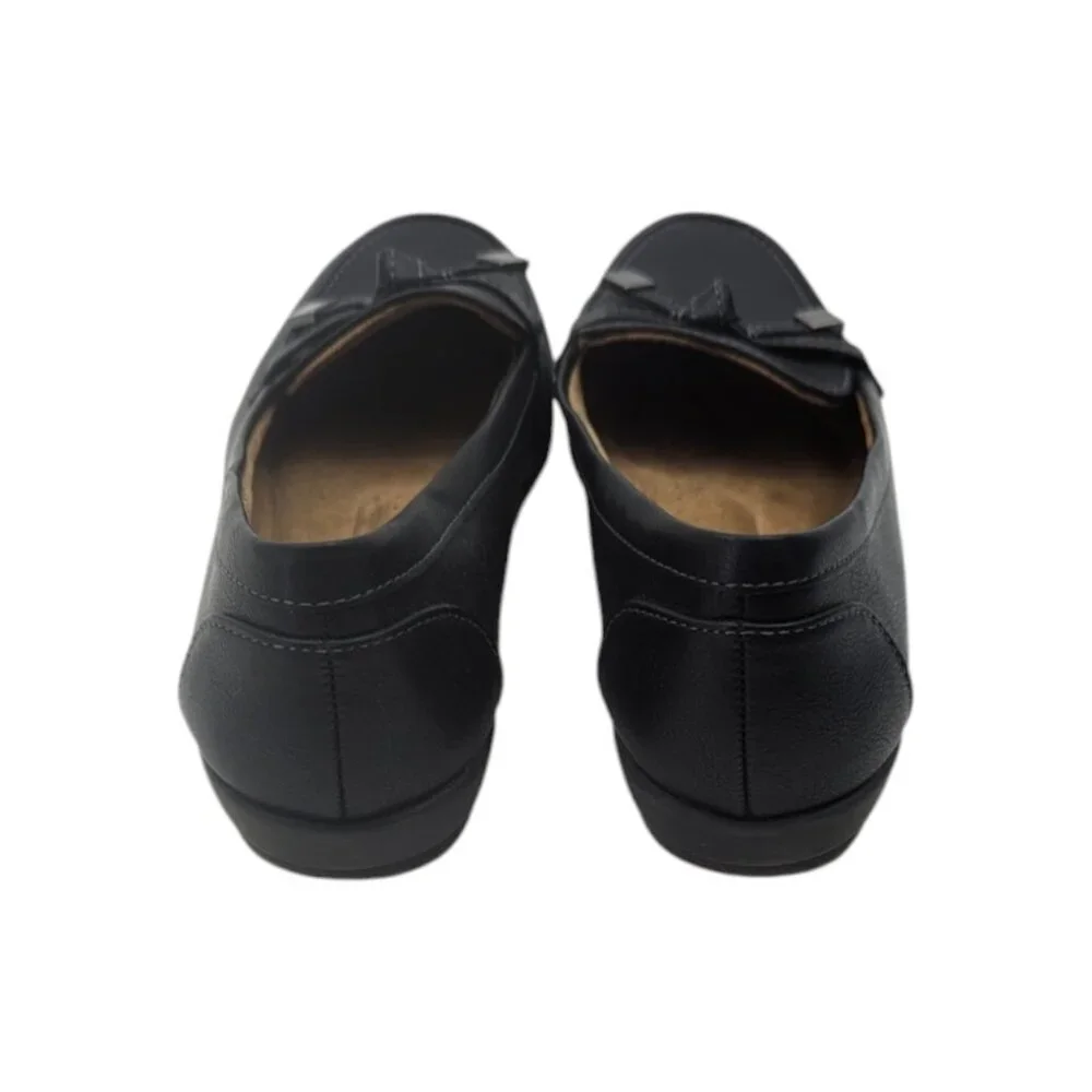 Natural Soul Black Loafers Comfort Flats Women's Size 6.5
